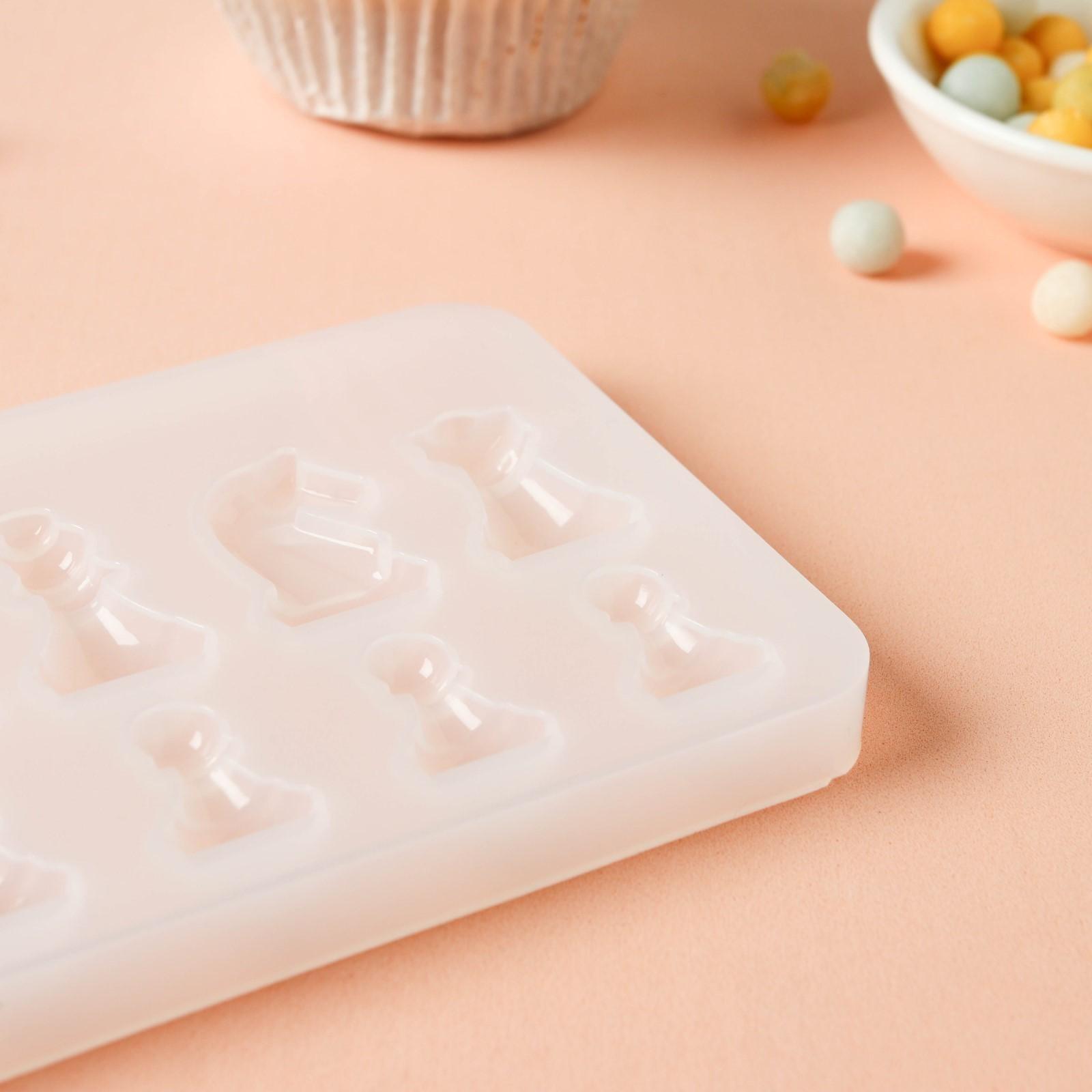 Набор молдов кондитерских «Шахматы», 2 шт: доска 31×1 см, 20,5×8,5×1 см, цвет прозрачный