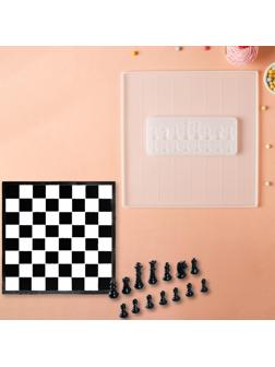 Набор молдов кондитерских «Шахматы», 2 шт: доска 31×1 см, 20,5×8,5×1 см, цвет прозрачный