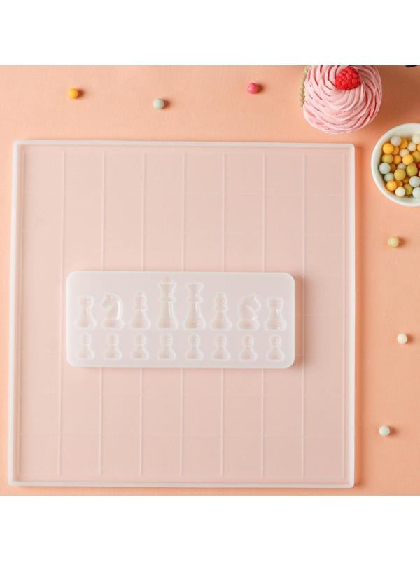 Набор молдов кондитерских «Шахматы», 2 шт: доска 31×1 см, 20,5×8,5×1 см, цвет прозрачный