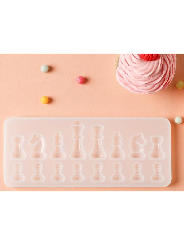 Набор молдов кондитерских «Шахматы», 2 шт: доска 31×1 см, 20,5×8,5×1 см, цвет прозрачный