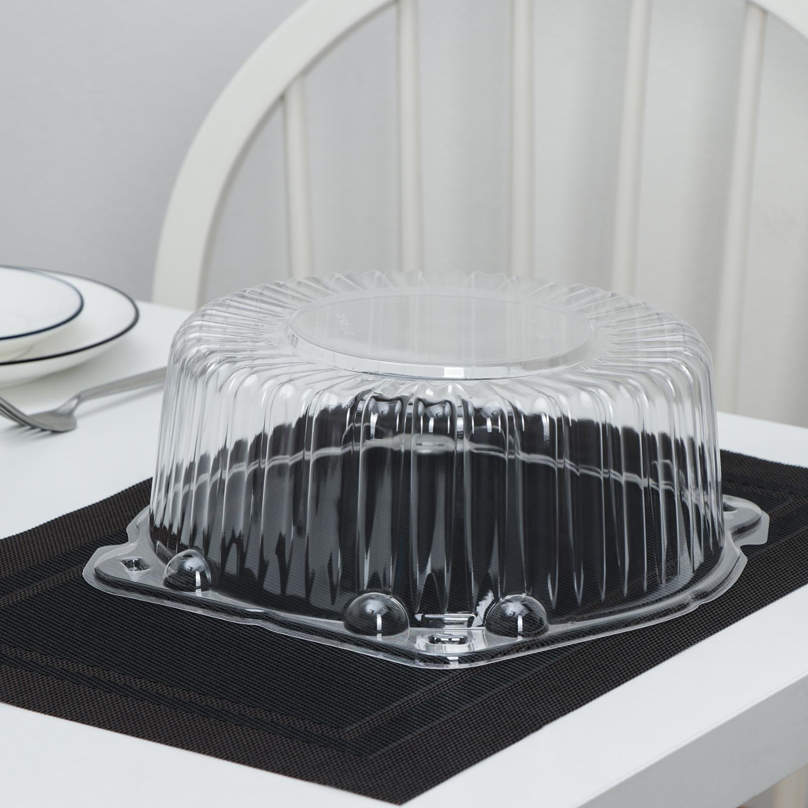 Тортовница одноразовая ПР-Т-225, крышка, 25×12 см, цвет прозрачный