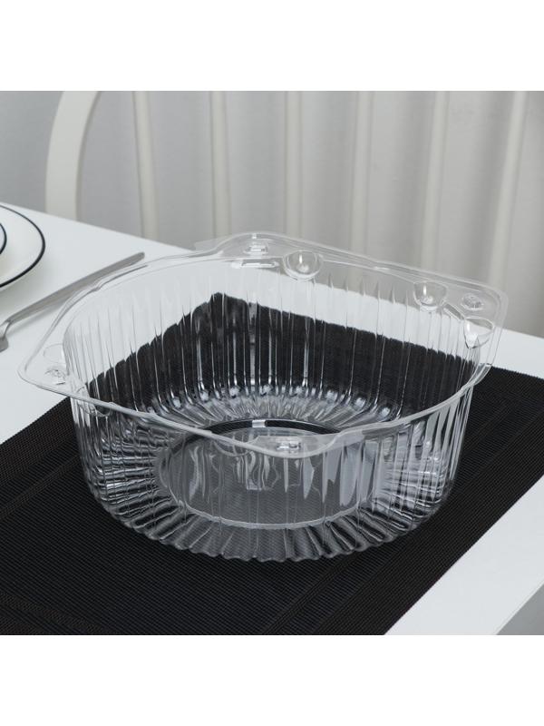 Тортовница одноразовая ПР-Т-225, крышка, 25×12 см, цвет прозрачный