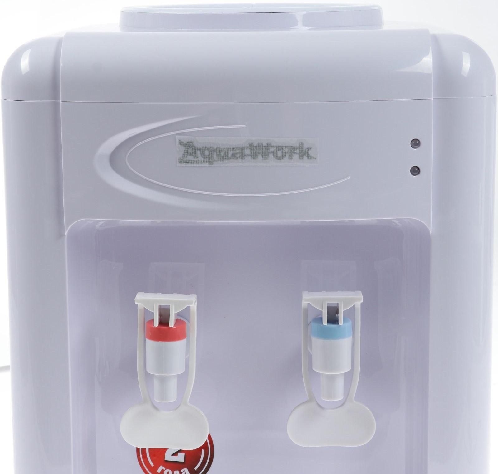 Кулер для воды AquaWork AW 0.7TDR, с нагревом/охлаждением, 700 Вт, белый