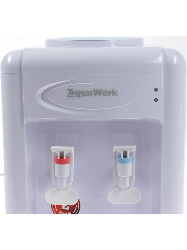 Кулер для воды AquaWork AW 0.7TDR, с нагревом/охлаждением, 700 Вт, белый