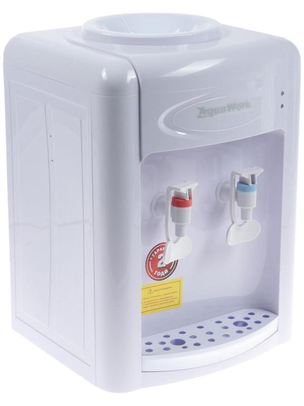 Кулер для воды AquaWork AW 0.7TDR, с нагревом/охлаждением, 700 Вт, белый
