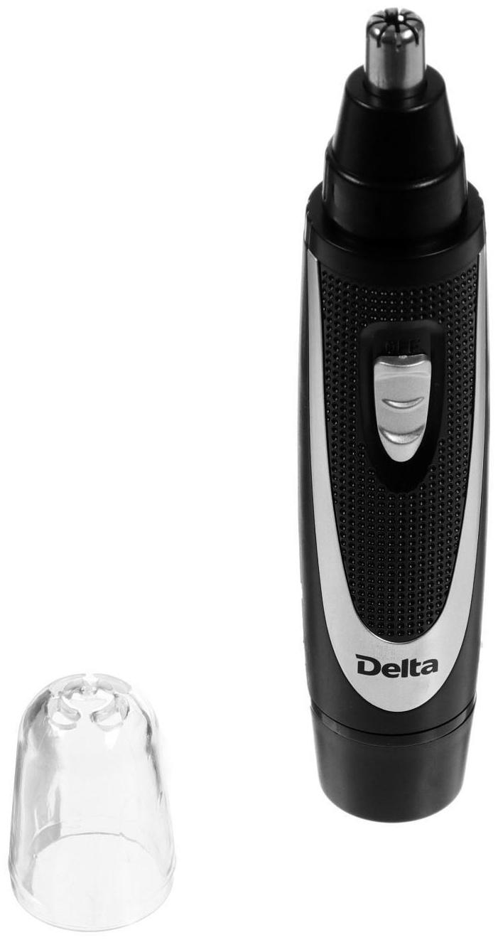 Триммер DELTA DL-4301, для ушей/бороды, 2 Вт, 2 насадки, серебристо-чёрный