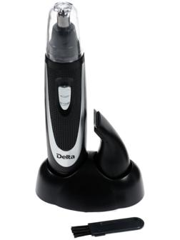 Триммер DELTA DL-4301, для ушей/бороды, 2 Вт, 2 насадки, серебристо-чёрный
