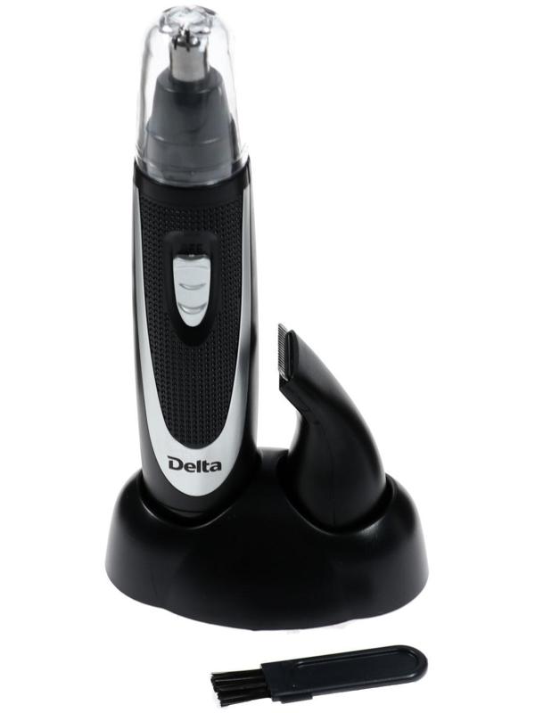 Триммер DELTA DL-4301, для ушей/бороды, 2 Вт, 2 насадки, серебристо-чёрный