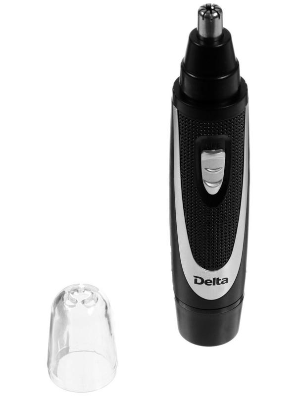 Триммер DELTA DL-4301, для ушей/бороды, 2 Вт, 2 насадки, серебристо-чёрный