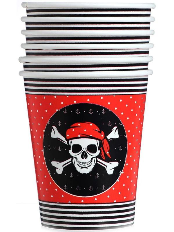 Набор бумажной посуды «Пиратская», 6 стаканов, 6 тарелок