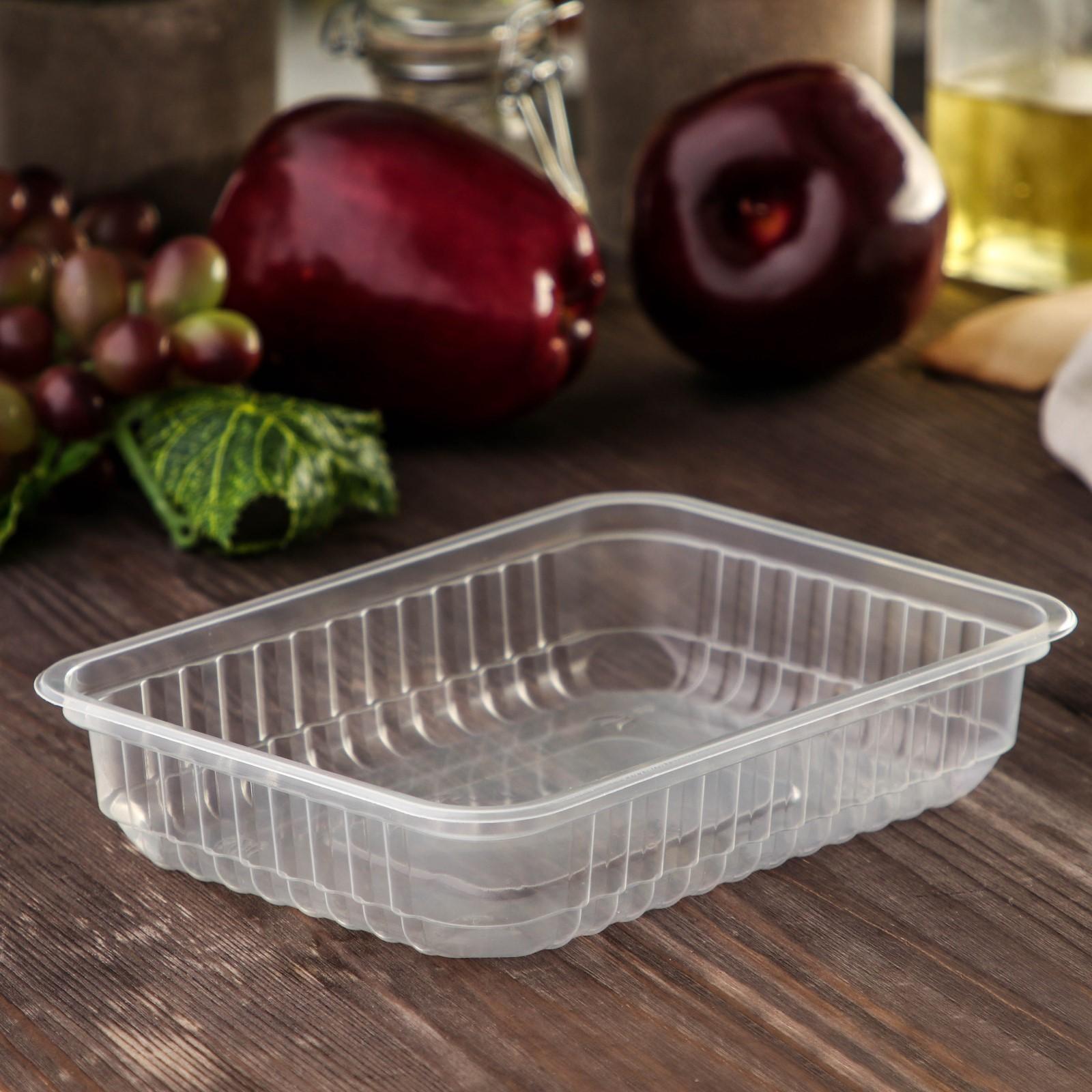 Контейнер одноразовый «Южуралпак», КР-179, 500 гр, 17,9×13,2×3,7 см, цвет прозрачный