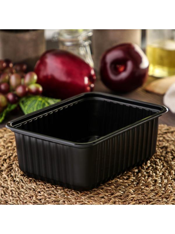 Контейнер одноразовый «Южуралпак», КР-179, 1000 гр, 17,9×13,2×6,5 см, цвет чёрный