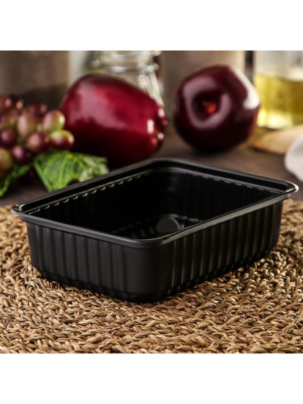 Контейнер одноразовый «Южуралпак», КР-179, 750 гр, 17,9×13,2×5 см, цвет чёрный