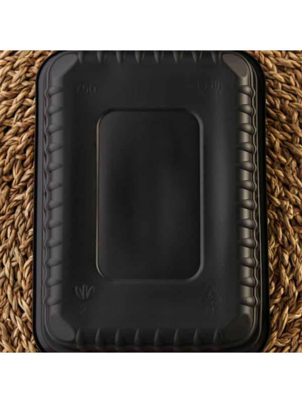 Контейнер одноразовый «Южуралпак», КР-179, 750 гр, 17,9×13,2×5 см, цвет чёрный