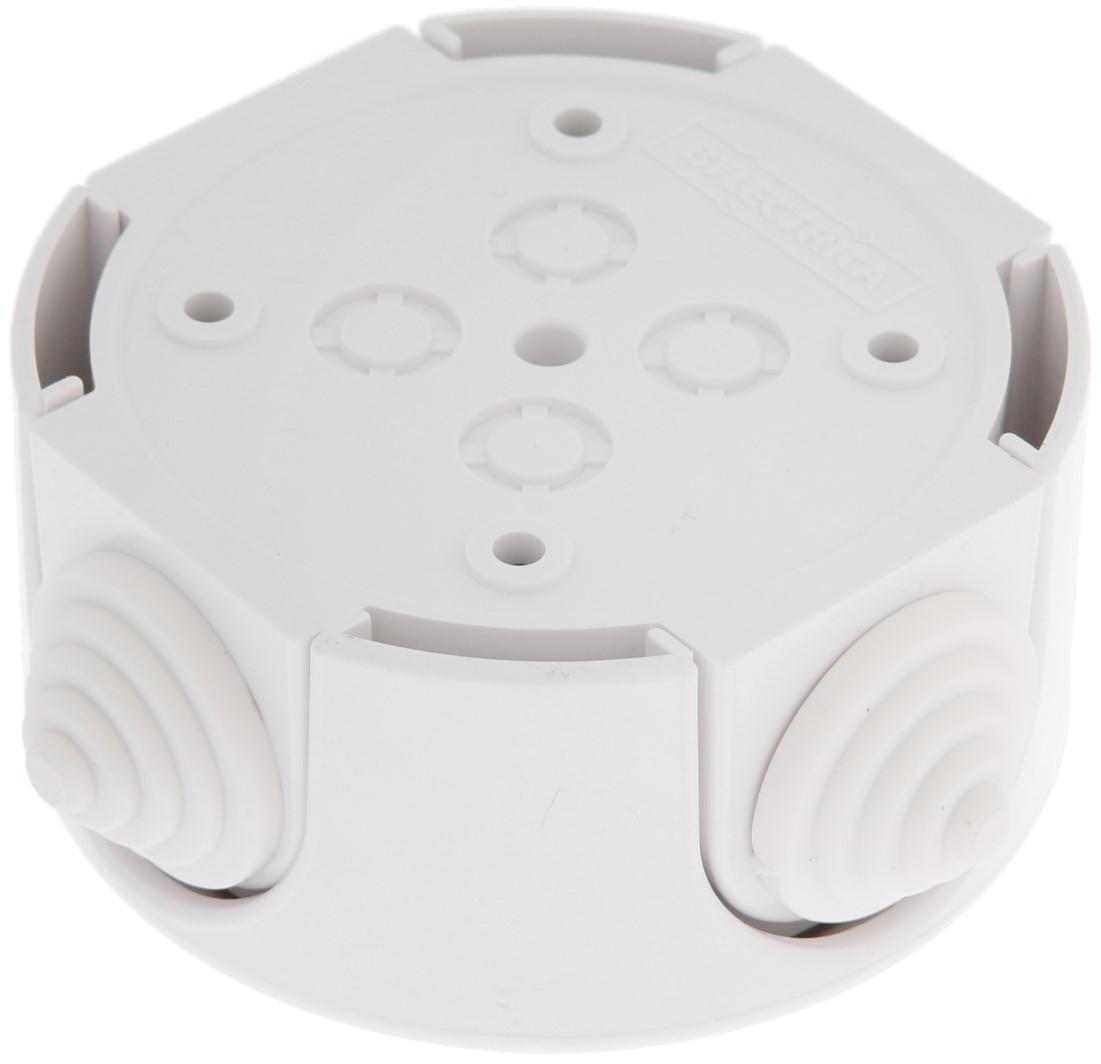 Коробка распределительная BYLECTRICA Ретро КМ-449, 95х95х45 мм, IP20, откр. уст., белая