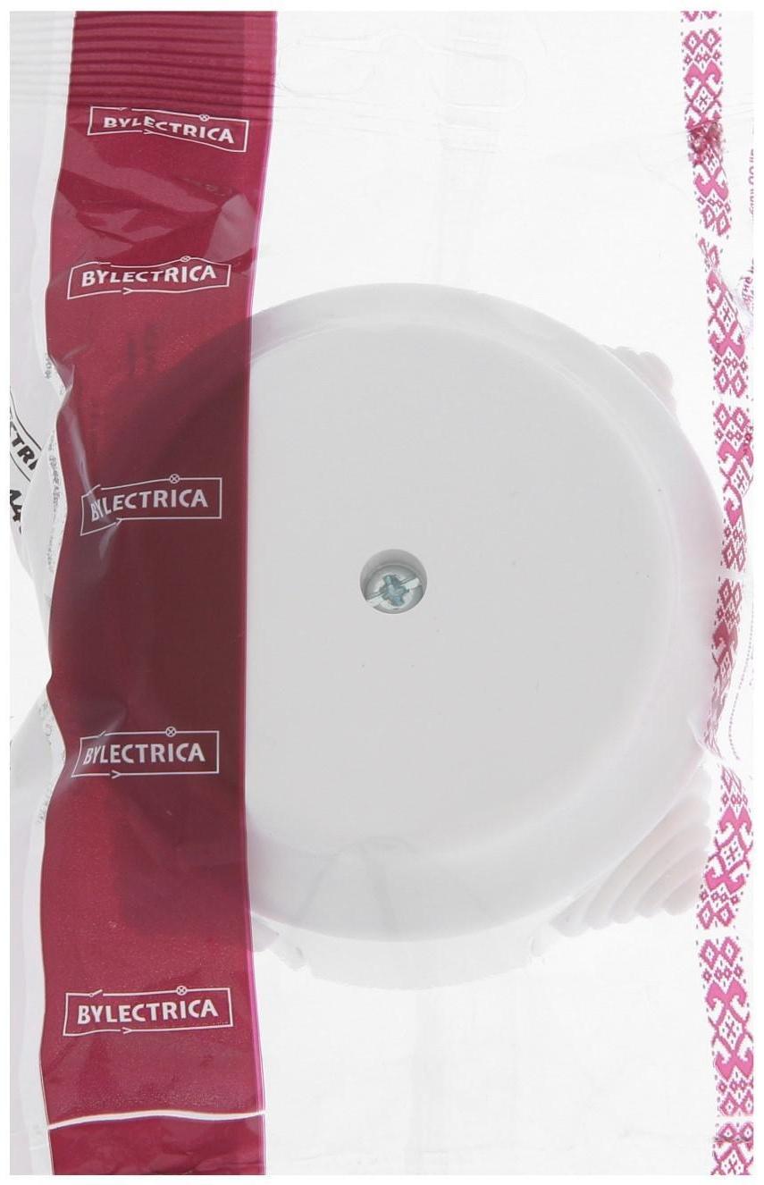 Коробка распределительная BYLECTRICA Ретро КМ-449, 95х95х45 мм, IP20, откр. уст., белая