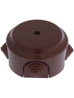 Коробка распределительная BYLECTRICA Ретро КМ-449, 95х95х45 мм, IP20, откр. уст., коричневая