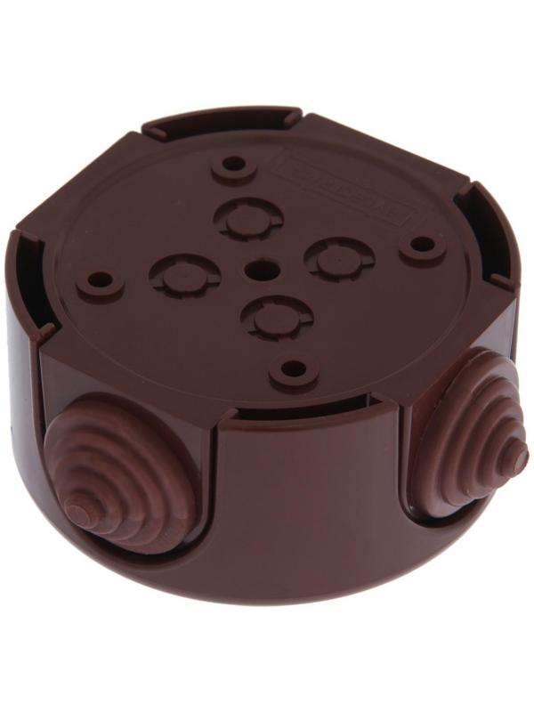 Коробка распределительная BYLECTRICA Ретро КМ-449, 95х95х45 мм, IP20, откр. уст., коричневая