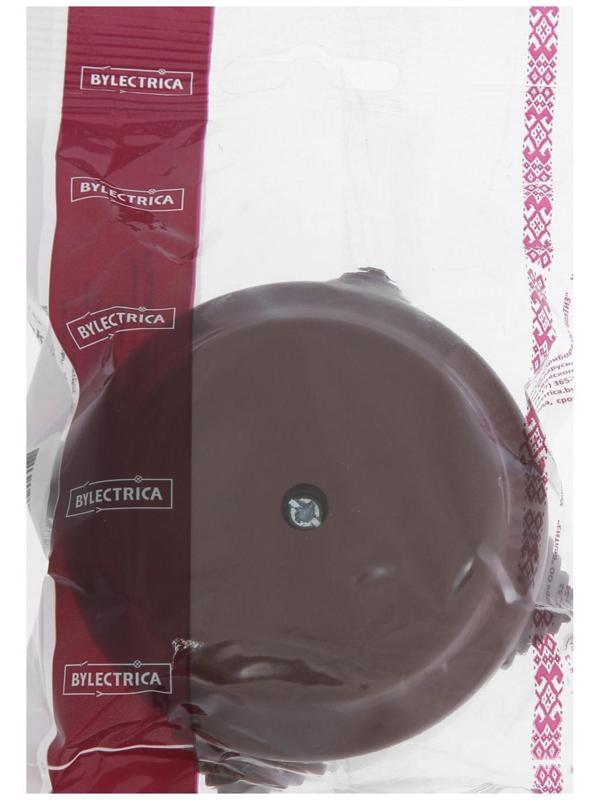 Коробка распределительная BYLECTRICA Ретро КМ-449, 95х95х45 мм, IP20, откр. уст., коричневая