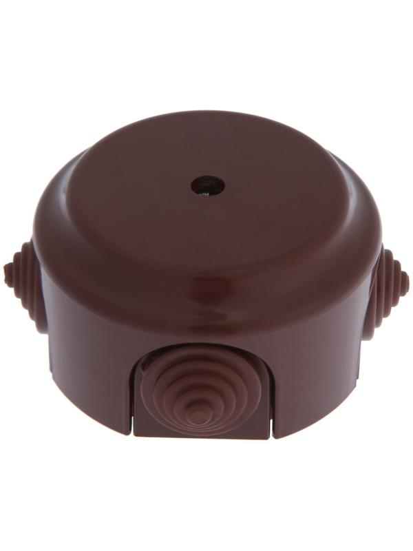 Коробка распределительная BYLECTRICA Ретро КМ-449, 95х95х45 мм, IP20, откр. уст., коричневая