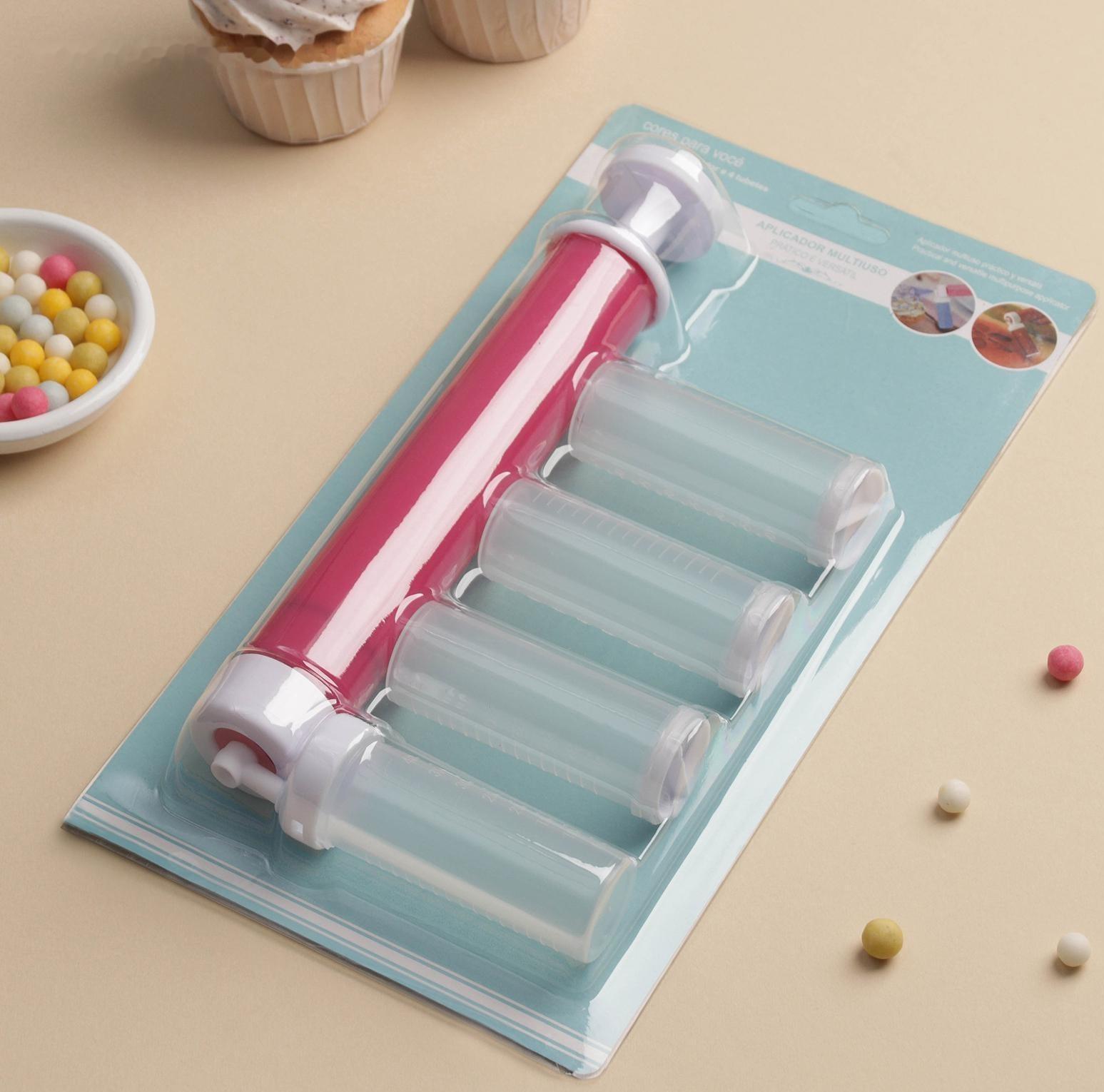 Аэрограф механический, 25×12×3 см, 4 ёмкости в комплекте, цвет МИКС