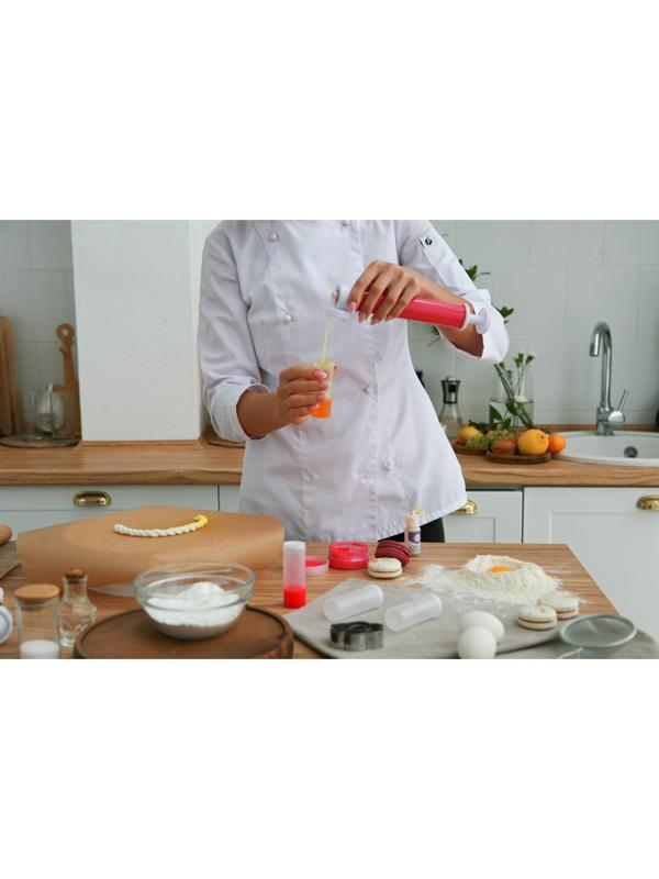 Аэрограф механический, 25×12×3 см, 4 ёмкости в комплекте, цвет МИКС