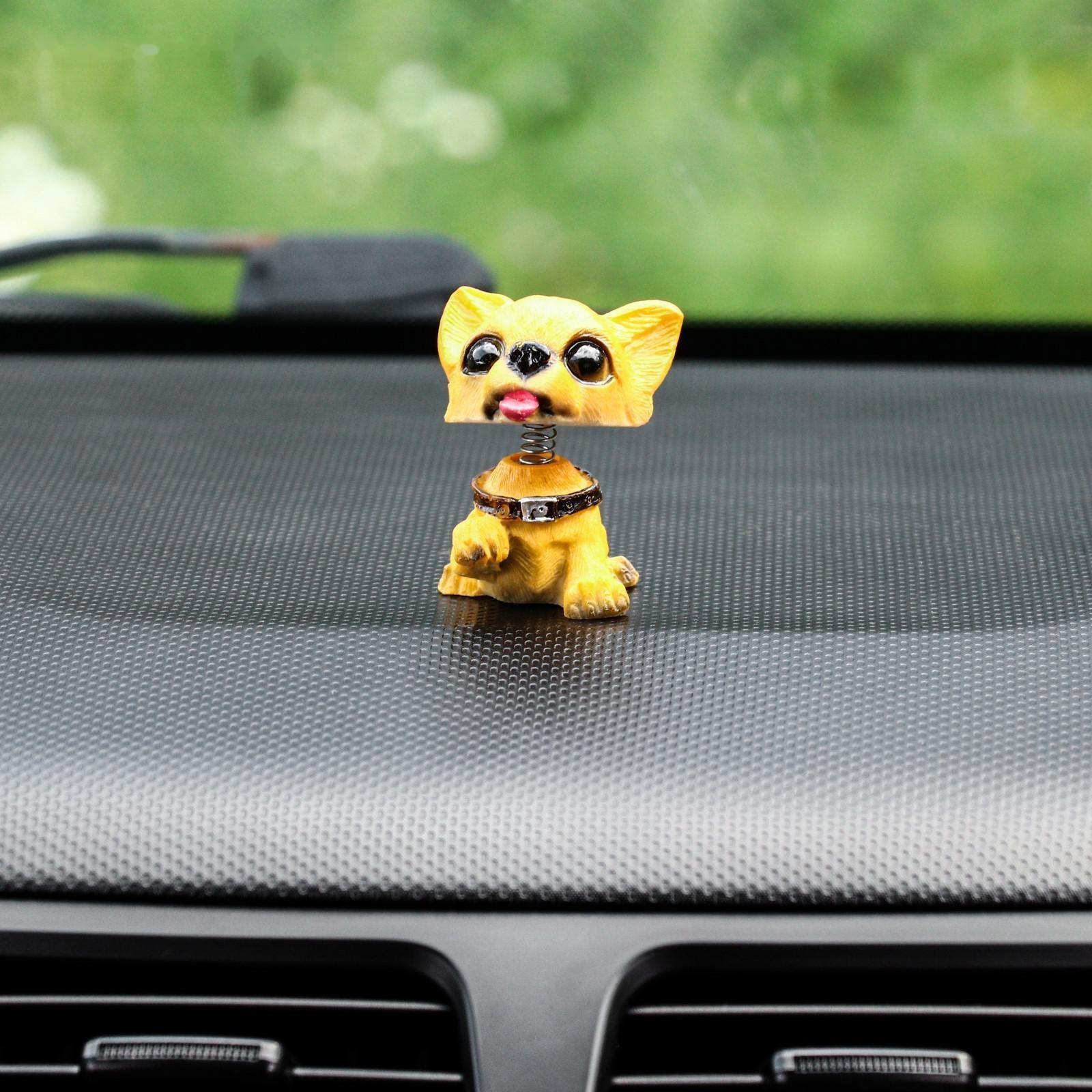 Собака на панель авто, качающая головой, мини, СП 25