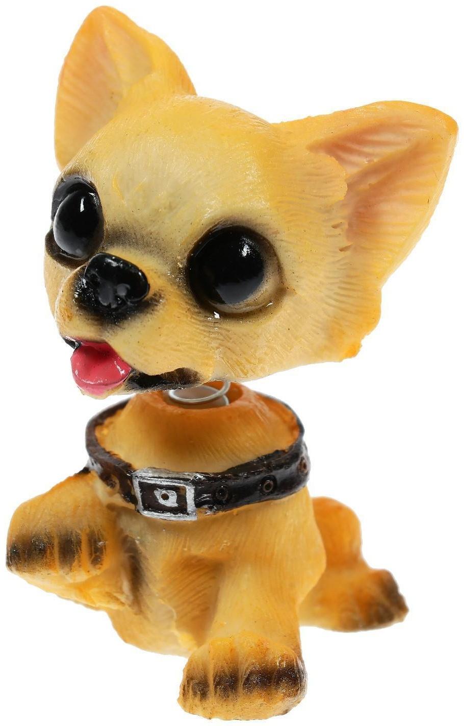 Собака на панель авто, качающая головой, мини, СП 25