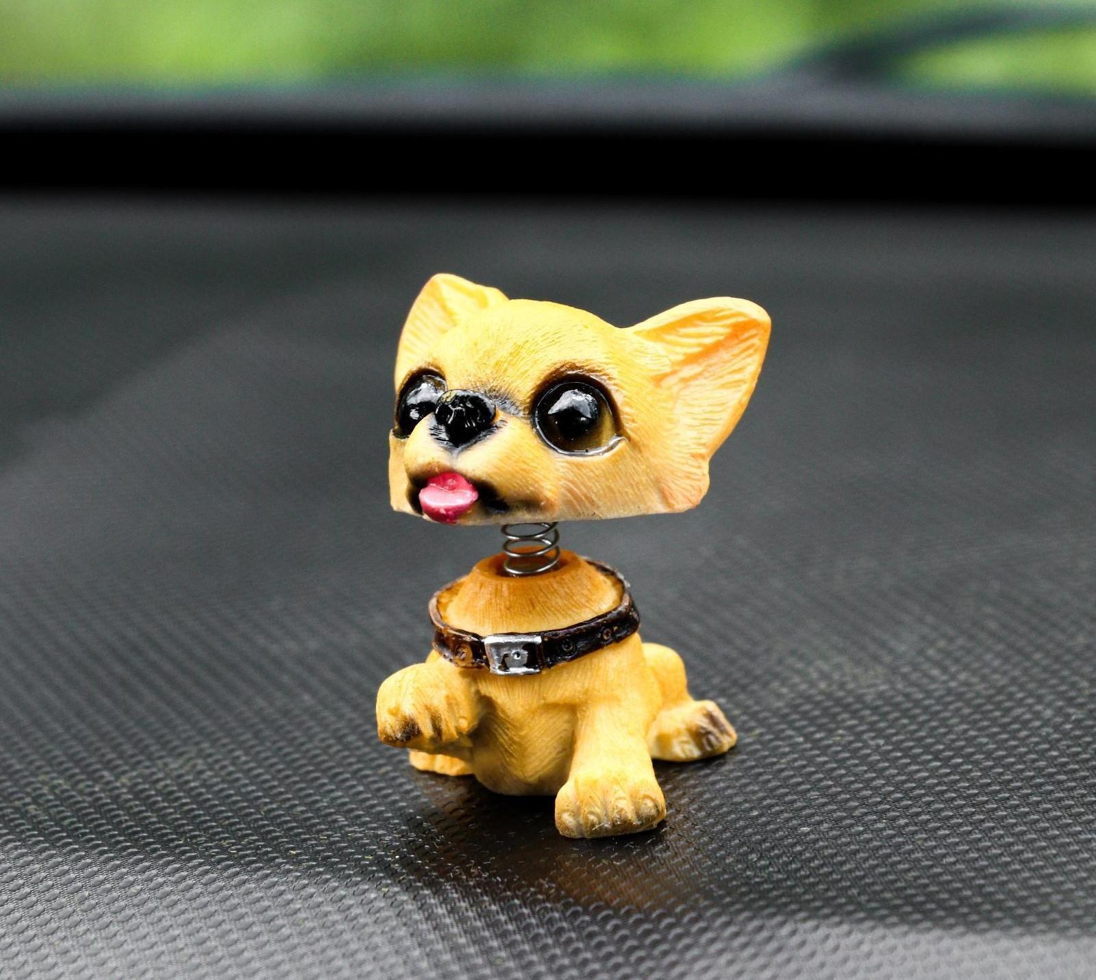 Собака на панель авто, качающая головой, мини, СП 25