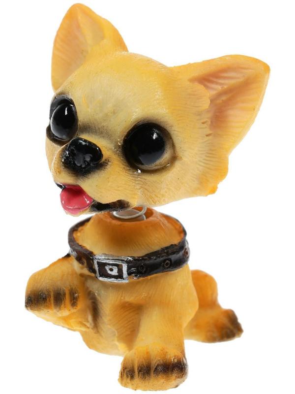 Собака на панель авто, качающая головой, мини, СП 25