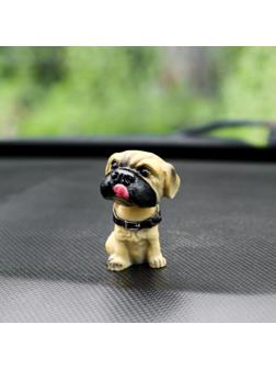 Собака на панель авто, качающая головой, мини, СП 27