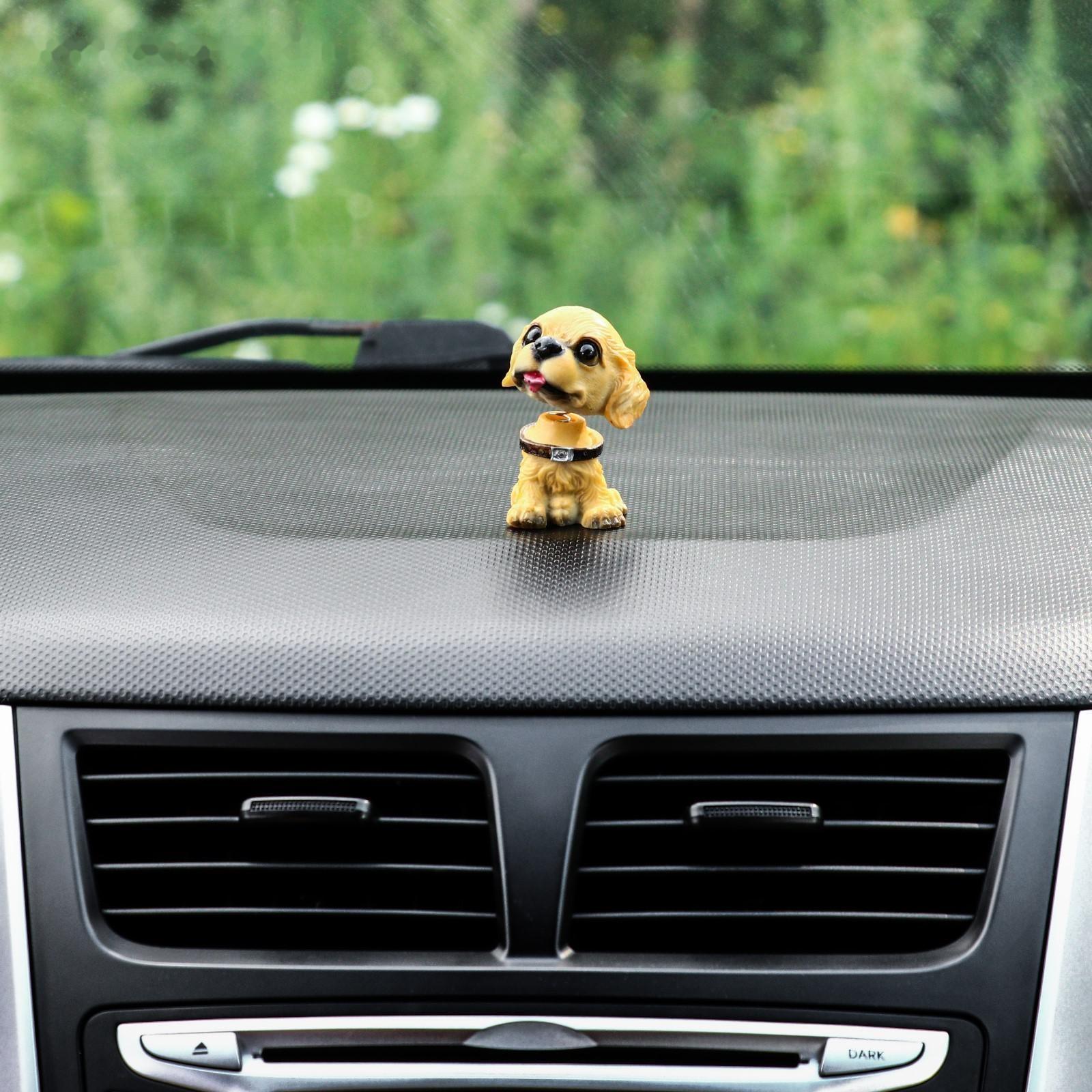 Собака на панель авто, качающая головой, мини, СП 29