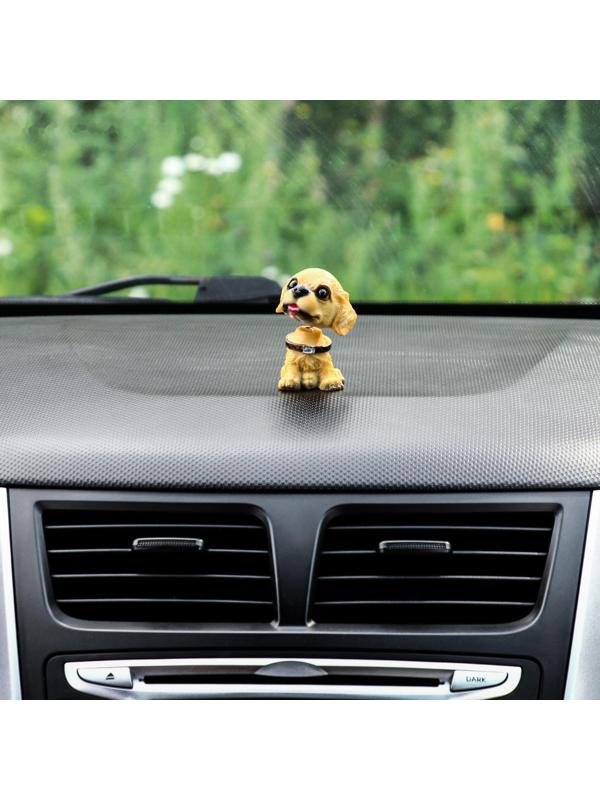 Собака на панель авто, качающая головой, мини, СП 29