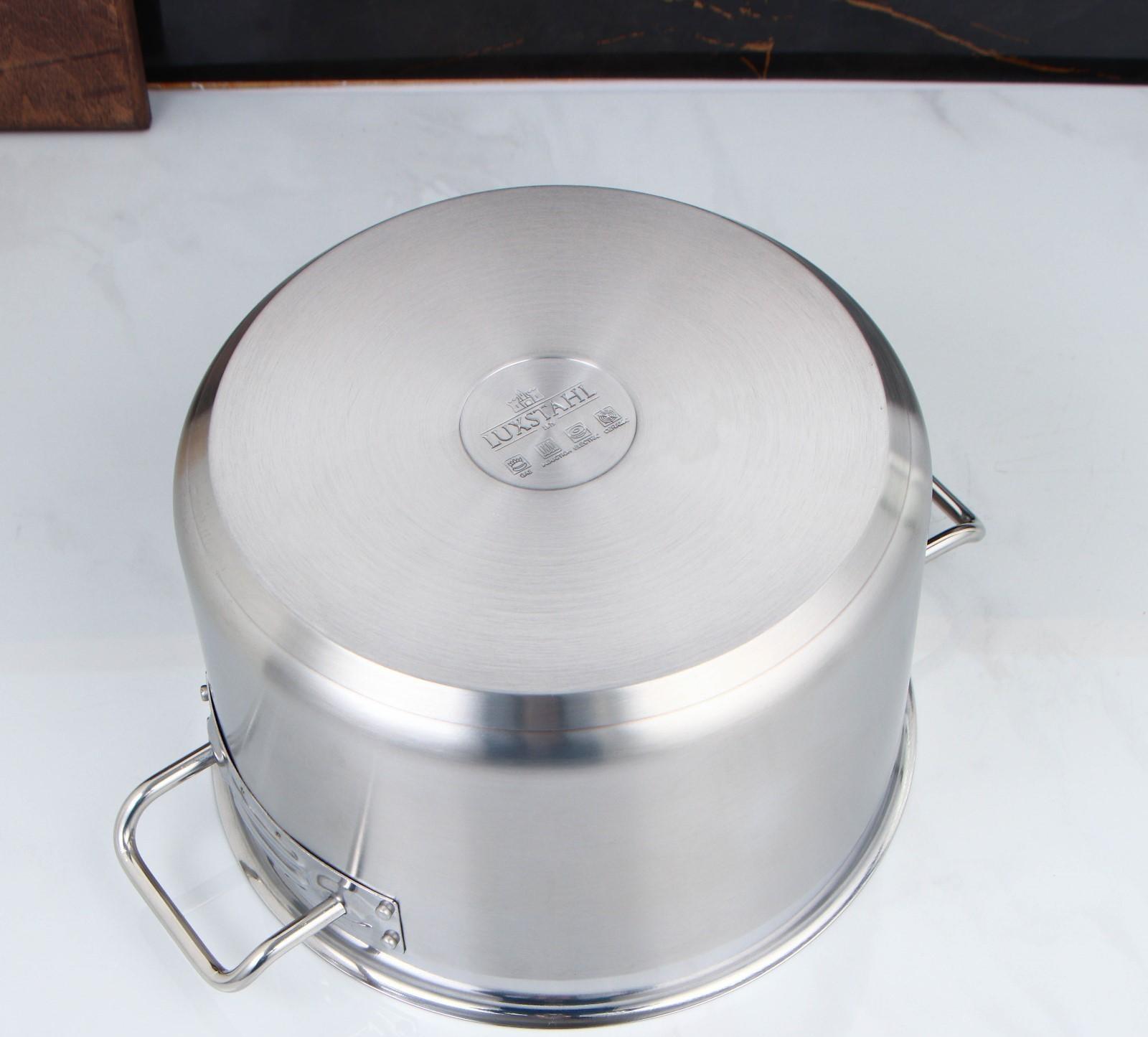 Кастрюля, 9 л, d=28 см, h=17,5 см, металлическая крышка, тройное дно, индукция