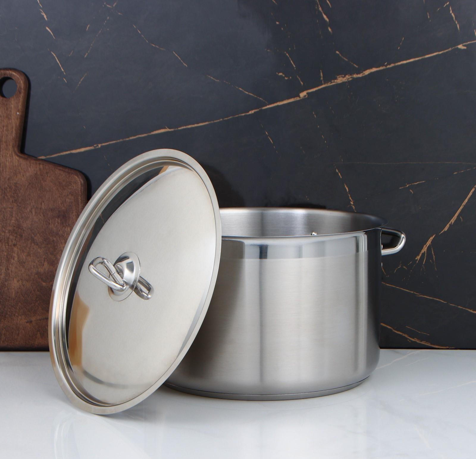 Кастрюля, 9 л, d=28 см, h=17,5 см, металлическая крышка, тройное дно, индукция