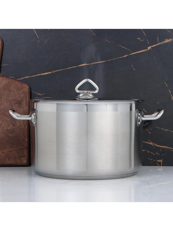 Кастрюля, 9 л, d=28 см, h=17,5 см, металлическая крышка, тройное дно, индукция