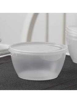 Банка с крышкой «Супница», 360 мл, d=11,2 см, цвет прозрачный