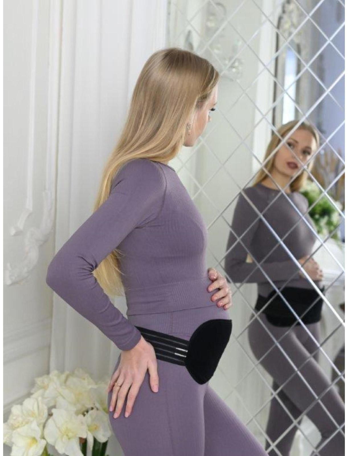 Бандаж-пояс универсальный, размер 116-120, цвет черный