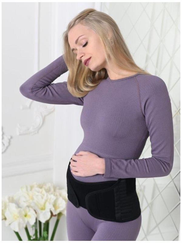 Бандаж-пояс универсальный, размер 116-120, цвет черный