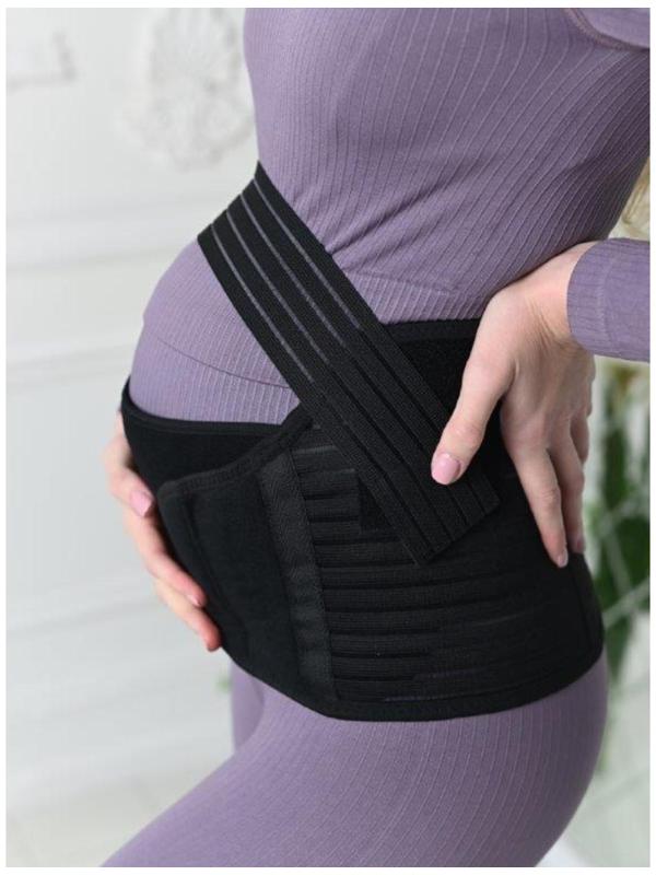 Бандаж-пояс универсальный, размер 116-120, цвет черный