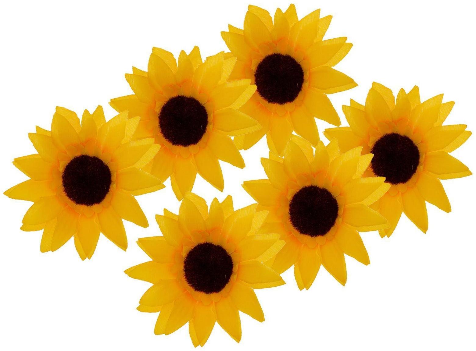 Цветы подсолнуха, набор 6 шт.