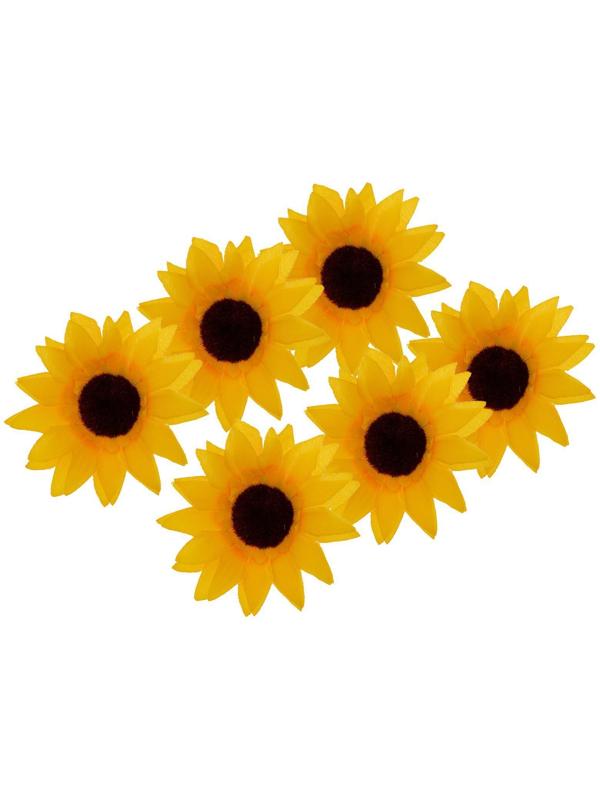 Цветы подсолнуха, набор 6 шт.