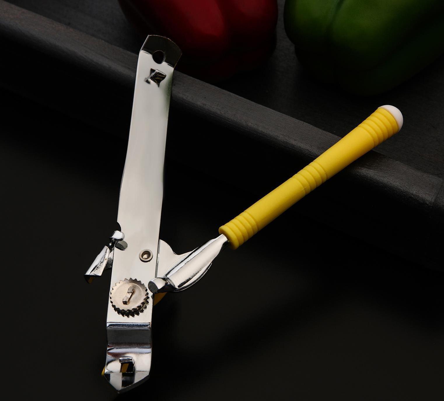 Нож консервный Доляна «Оригинал», 16 см, цвет жёлтый