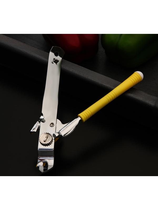 Нож консервный Доляна «Оригинал», 16 см, цвет жёлтый