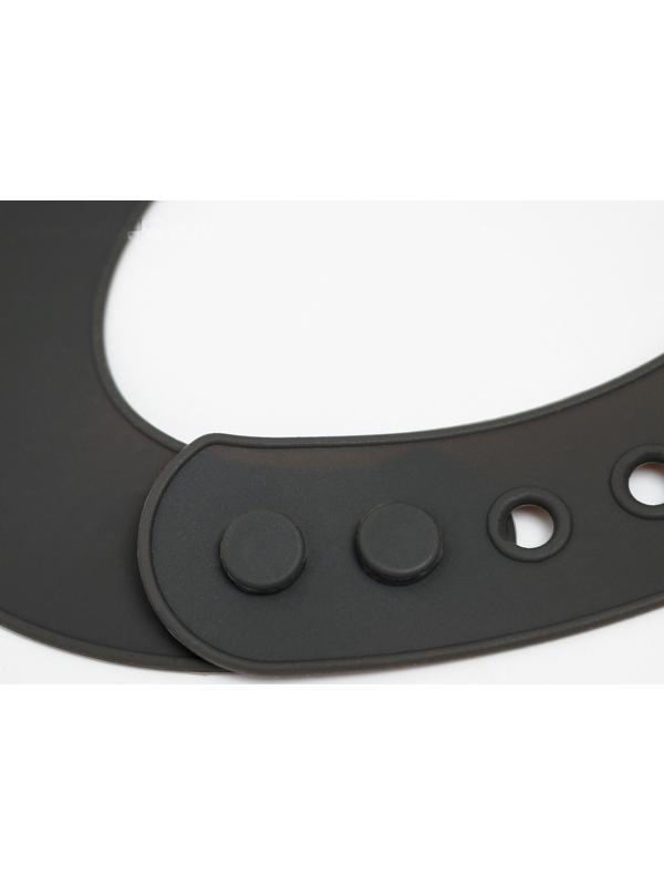 Нагрудник для кормления «Гороскоп» силиконовый с карманом, цвет серый