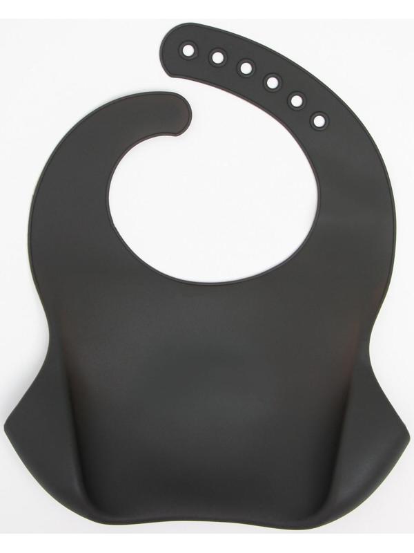 Нагрудник для кормления «Гороскоп» силиконовый с карманом, цвет серый