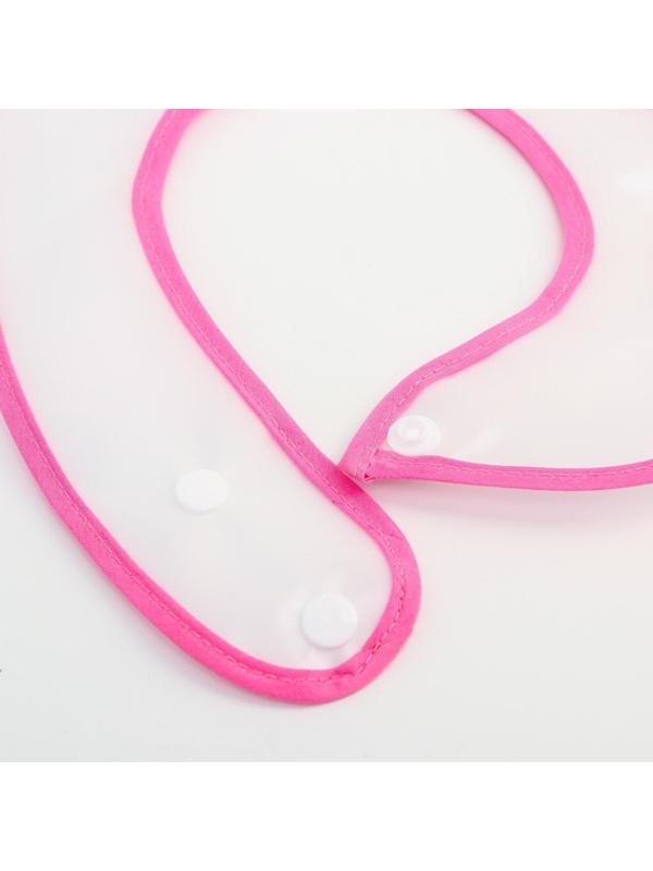 Нагрудник для кормления «Пирожное» непромокаемый на кнопке, с супер-карманом