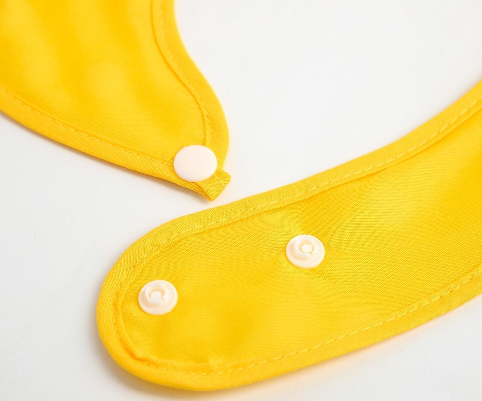 Нагрудник для кормления «Цыплята» непромокаемый на кнопке, с супер-карманом