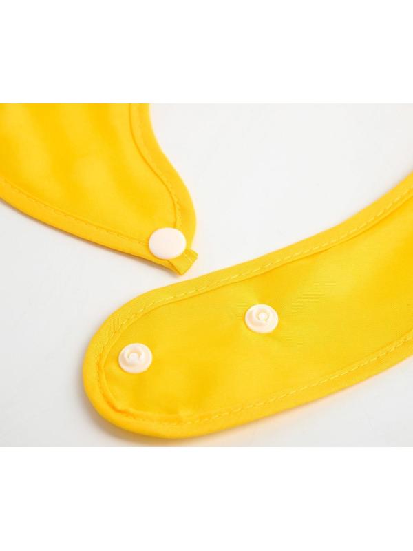 Нагрудник для кормления «Цыплята» непромокаемый на кнопке, с супер-карманом