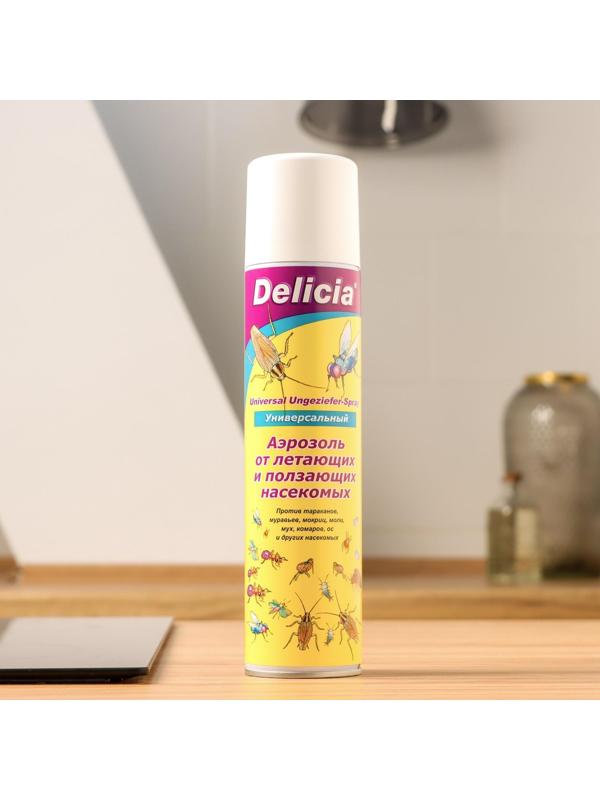 Аэрозоль профессиональный универсальный DELICIA от летающих и ползающих насекомых, 400 мл